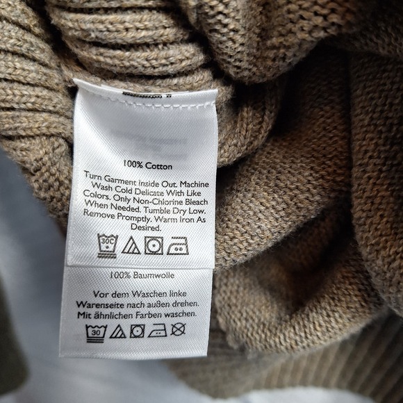 EDDIE BAUER 90s Y2K Style Crewneck Sweater Sz XL/Tall Taupe Business Casual GUC! - Picture 6 of 8